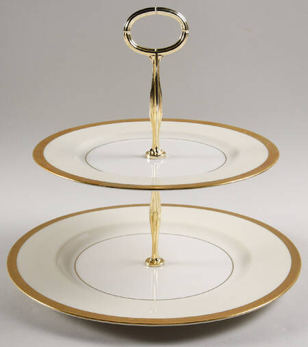 Madison (New York) 6 5/8"-10"  2 Tiered Serving Tray (Dp, Sp) HC