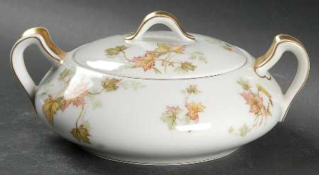 Maple Leaf Sugar Bowl & Lid