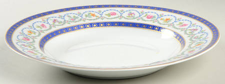 Malmaison (Newer, Blue Bands) Large Rim Soup Bowl