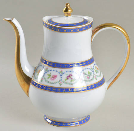 Malmaison (Newer, Blue Bands) Small Coffee Pot & Lid