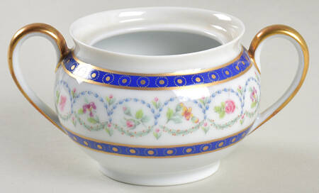 Malmaison (Newer, Blue Bands) Mini Sugar Bowl No Lid