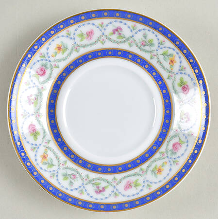 Malmaison (Newer, Blue Bands) Saucer for Flat Demitasse Cup