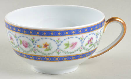 Malmaison (Newer, Blue Bands) Flat Cup
