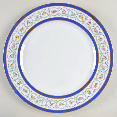 Malmaison (Newer, Blue Bands) 12" Chop Plate (Round Platter)