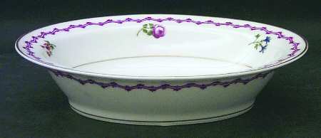 Malmaison (Older, Purple Scene) 9" Oval Vegetable Bowl
