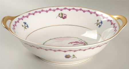 Malmaison (Older, Purple Scene) 10" Round Vegetable Bowl