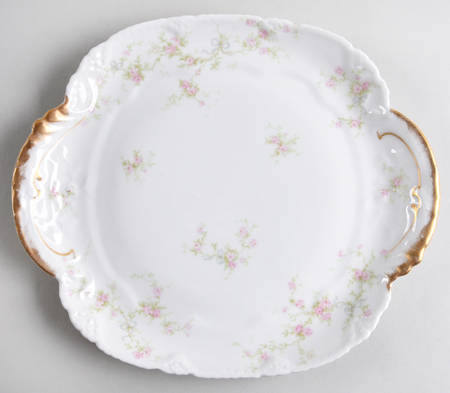 Marie (Scattered Flowers) Square Handled Cake Plate