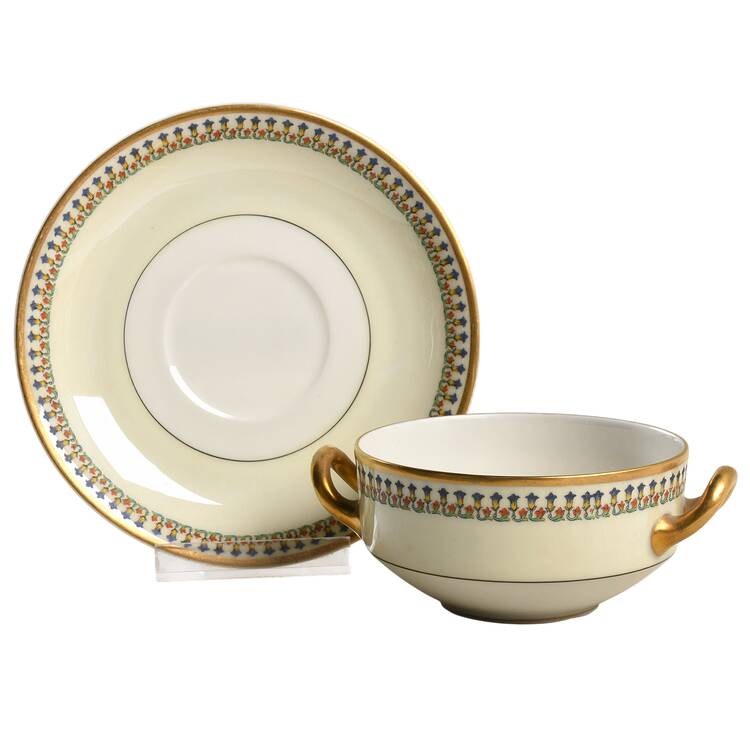 Marquette Flat Bouillon Cup & Saucer