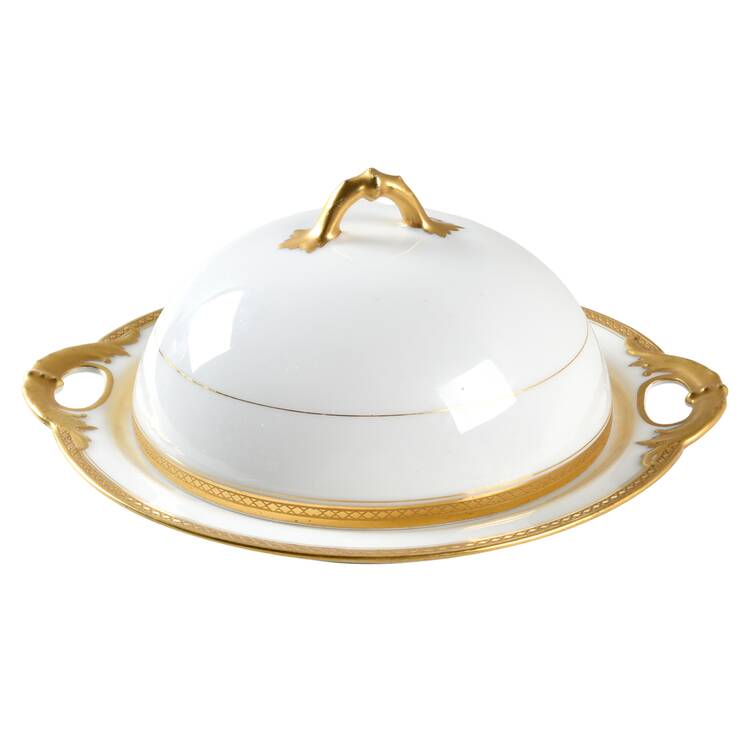 Marquis  Round Covered Butter with Strainer