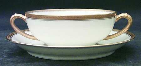 Marquis  Flat Cream Soup Bowl & Saucer Set
