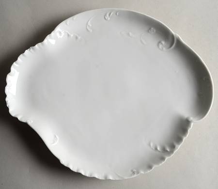 Marseille (All White) 12" Oval Serving Platter