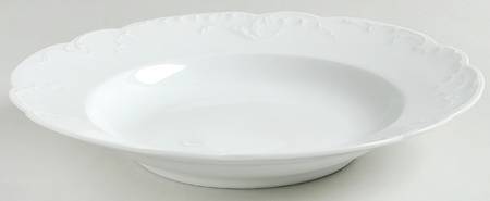 Marseille (All White) Large Rim Soup Bowl