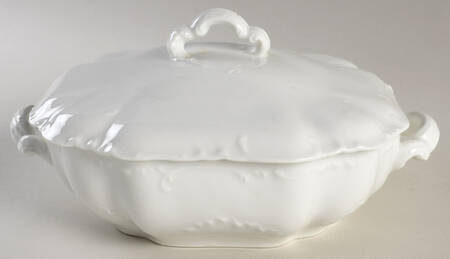 Marseille (All White) Rectangular Covered Vegetable by Haviland
