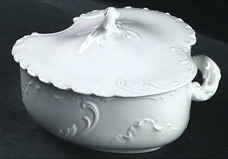 Marseille (All White) Small Round Covered Vegetable by Haviland