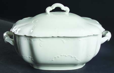 Marseille (All White) Rectangular Tureen & Lid by Haviland