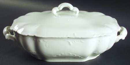 Marseille (All White) Rectangular Covered Vegetable by Haviland