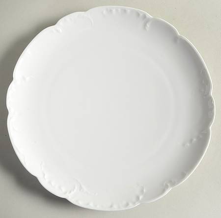 Marseille (All White) Coupe Luncheon Plate