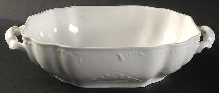 Marseille (All White) Rectangular Vegetable Bowl No Lid