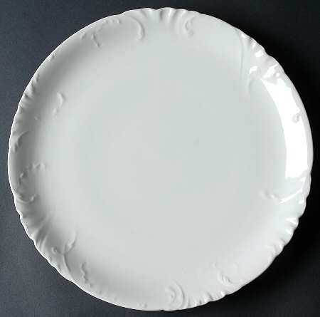 Marseille (All White) 12" Chop Plate (Round Platter)