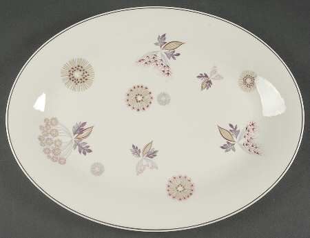 Meadow Lace 14" Oval Serving Platter