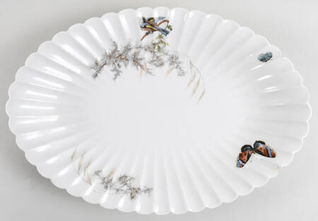 Meadow Visitors (Blank 413) 15" Oval Serving Platter
