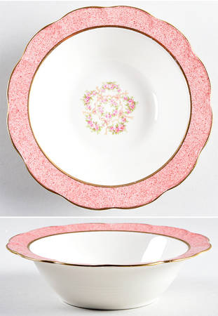 Mezzatint Red Pink Rim Cereal Bowl
