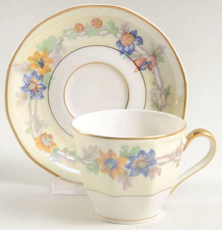 Miami Cream Flat Demitasse Cup & Saucer Set