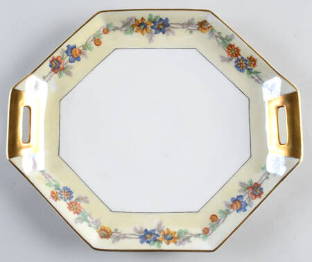 Miami Cream Handled Cake Plate
