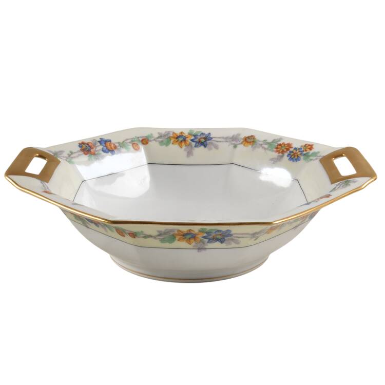 Miami Cream 10" Octagonal Vegetable Bowl