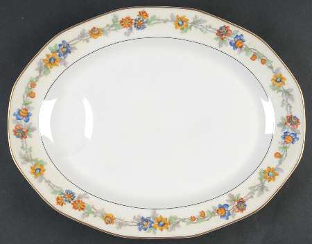 Miami Cream 13" Oval Serving Platter