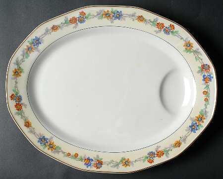 Miami Cream 15" Oval Serving Platter