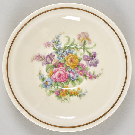 Miramar (Floral Center, Gold Band) Saucer for Demitasse Cup