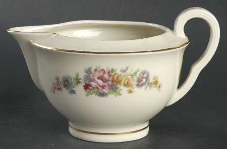 Miramar (Floral Center, Gold Band) Creamer by Haviland