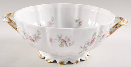 The Miramar (White with Pink Flowers) Tureen No Lid