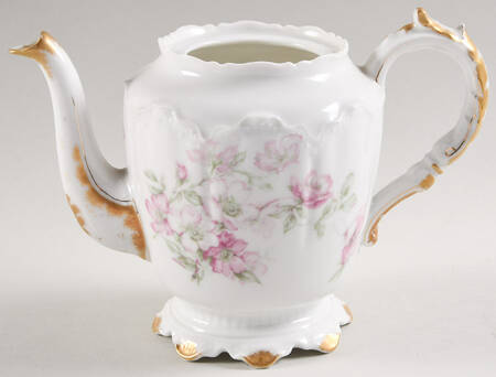 The Miramar (White with Pink Flowers) Teapot No Lid