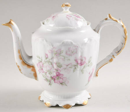 The Miramar (White with Pink Flowers) Teapot & Lid