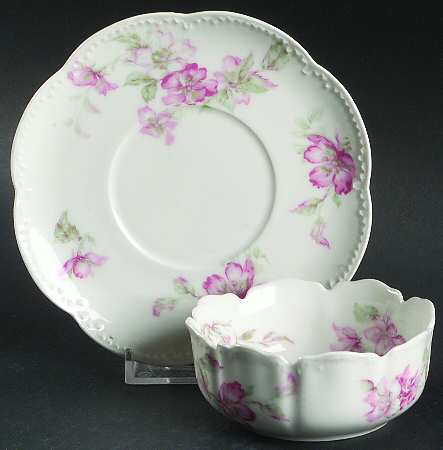 The Miramar (White with Pink Flowers) Ramekin & Saucer Set