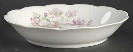 The Miramar (White with Pink Flowers) Coupe Soup Bowl