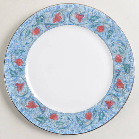 Mosaique and Fruit Fruit Mosaique (Platinum Trim) Salad Plate