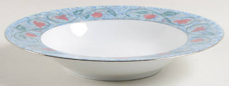 Mosaique and Fruit Fruit Mosaique (Platinum Trim) Rim Soup Bowl