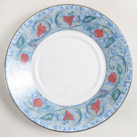 Mosaique and Fruit Fruit Mosaique (Platinum Trim) Saucer