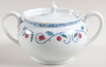 Mosaique and Fruit Fruit Mosaique H (No Trim) Sugar Bowl & Lid