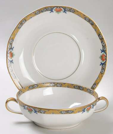 Mogul Flat Cream Soup Bowl & Saucer Set
