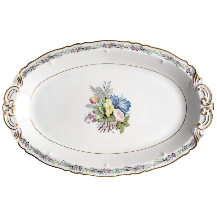 Morning Glory 16" Oval Serving Platter