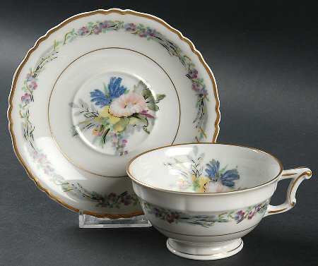 Morning Glory Footed Cup & Saucer Set
