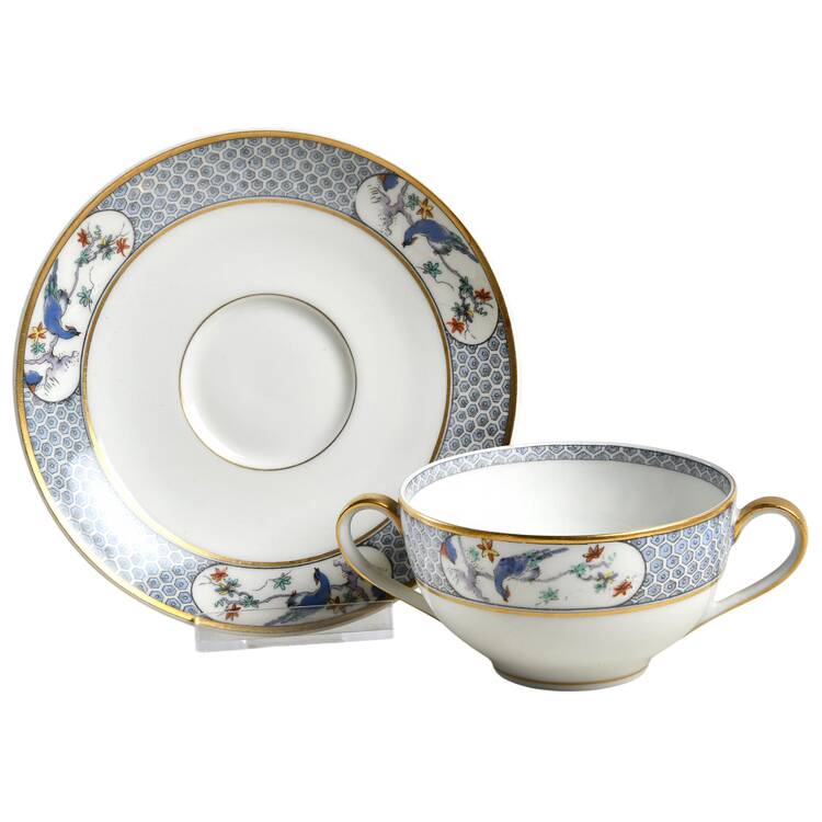 Montmery (Birds) Flat Bouillon Cup & Saucer