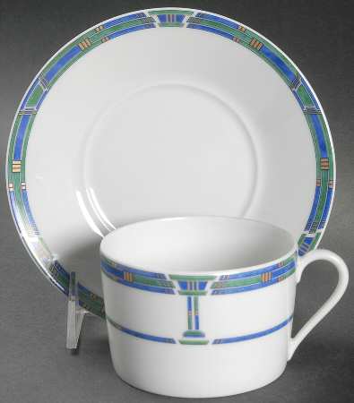 Monceau Flat Cup & Saucer Set