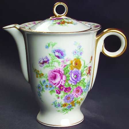 Montrose (White Background) Coffee Pot & Lid