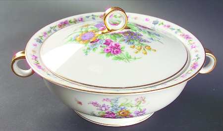 Montrose (White Background) Round Covered Vegetable