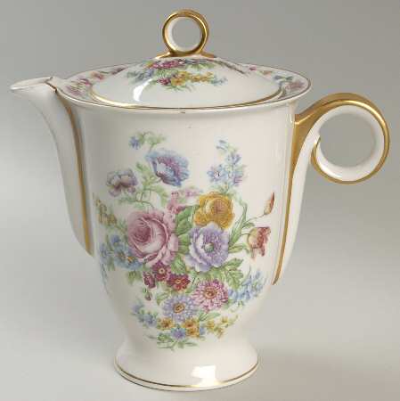 Montrose (White Background) Mini Coffee Pot & Lid